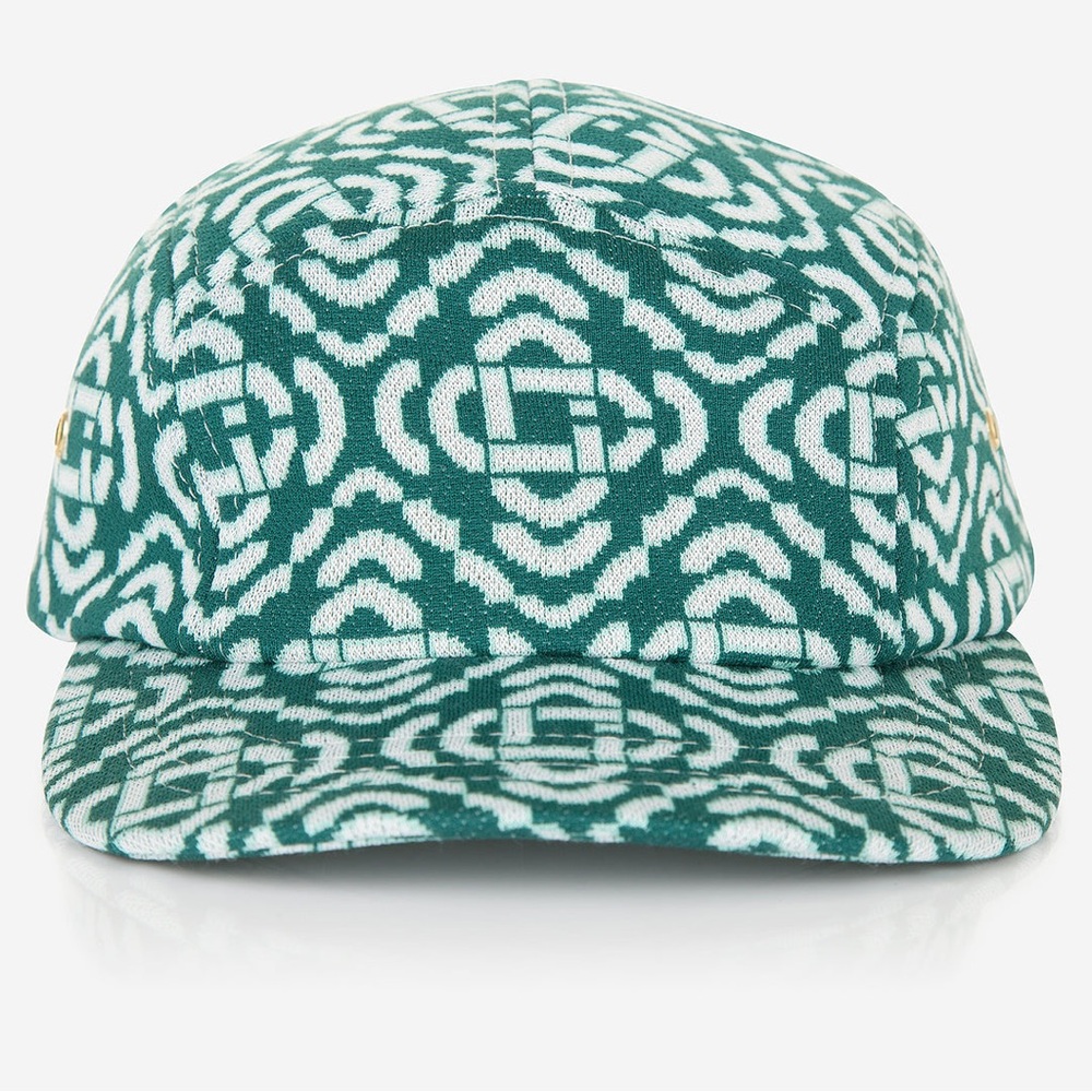 Casablanca green monogram cap